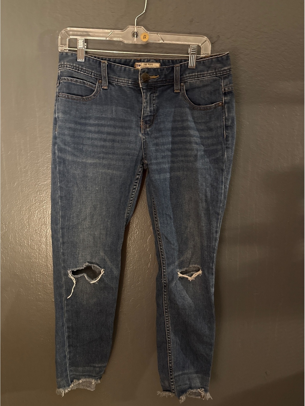 Free People Distressed Skinny Jeans Size W28